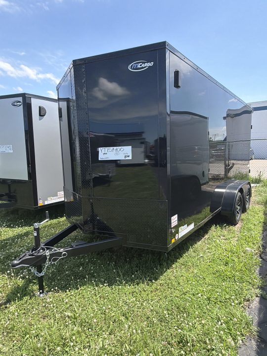 New 2026 ITI Cargo 7 X 16 XE Flat Top V-Nose 7K ( Composite Black/Black Trim)