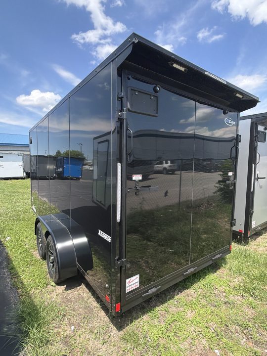 New 2026 ITI Cargo 7 X 16 XE Flat Top V-Nose 7K ( Composite Black/Black Trim)