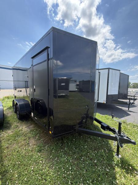 New 2026 ITI Cargo 7 X 16 XE Flat Top V-Nose 7K ( Composite Black/Black Trim)