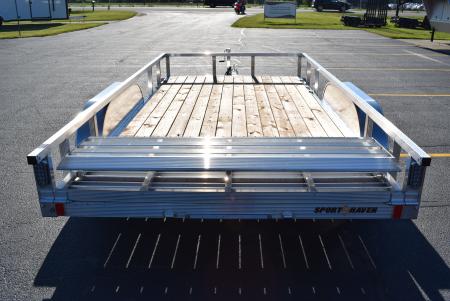 New SPORT HAVEN 7x14 OPEN UTILITY w/ BI-FOLD RAMP GATE