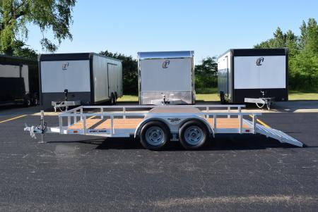 New SPORT HAVEN 7x14 OPEN UTILITY w/ BI-FOLD RAMP GATE