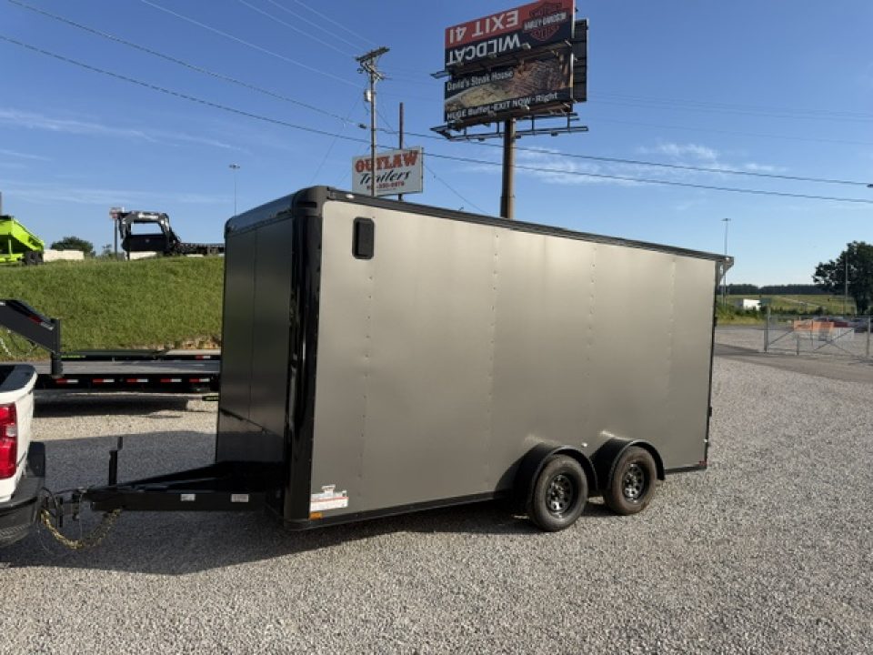 New Spartan 7x16 7k Torsion Spread W/ Wing Charcoal/B/O- 7' 6" Interior Height