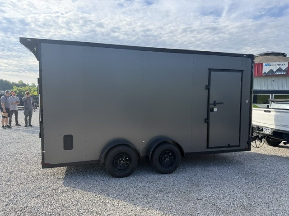 New Spartan 7x16 7k Torsion Spread W/ Wing Charcoal/B/O- 7' 6" Interior Height