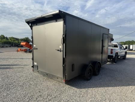 New Spartan 7x16 7k Torsion Spread W/ Wing Charcoal/B/O- 7' 6" Interior Height
