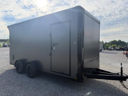 New Spartan 7x16 7k Torsion Spread W/ Wing Charcoal/B/O- 7' 6" Interior Height