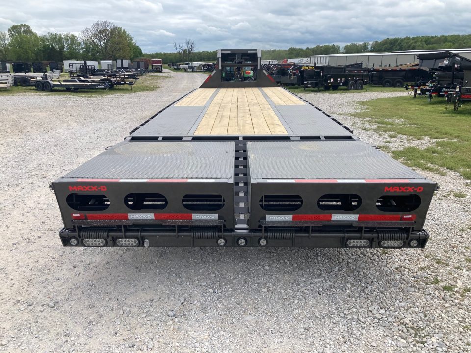 New 2026 MAXX-D 102x30 TANDEM 25K GN W/ 5' DOVE, MAX RAMPS & HYDROJACKS Flatbed Trailer