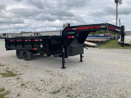 New 2026 MAXX-D 96X16 TANDEM 17.5K GN DECKOVER DUMP W/ 24" FOLD DOWN SIDES, SLIDE IN RAMPS, 7GA FLOOR & WIRELESS REMOTE Dump Trailer