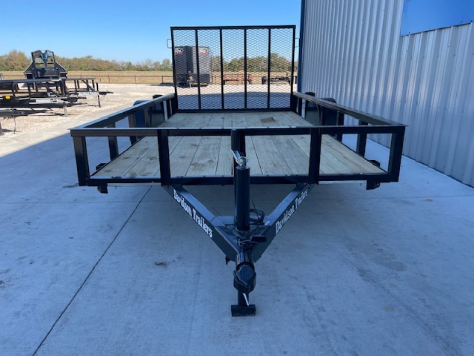 New 2026 DAVIDSON 72X12 SINGLE AXLE ANGLE TOP UTILITY W/ 4' GATE