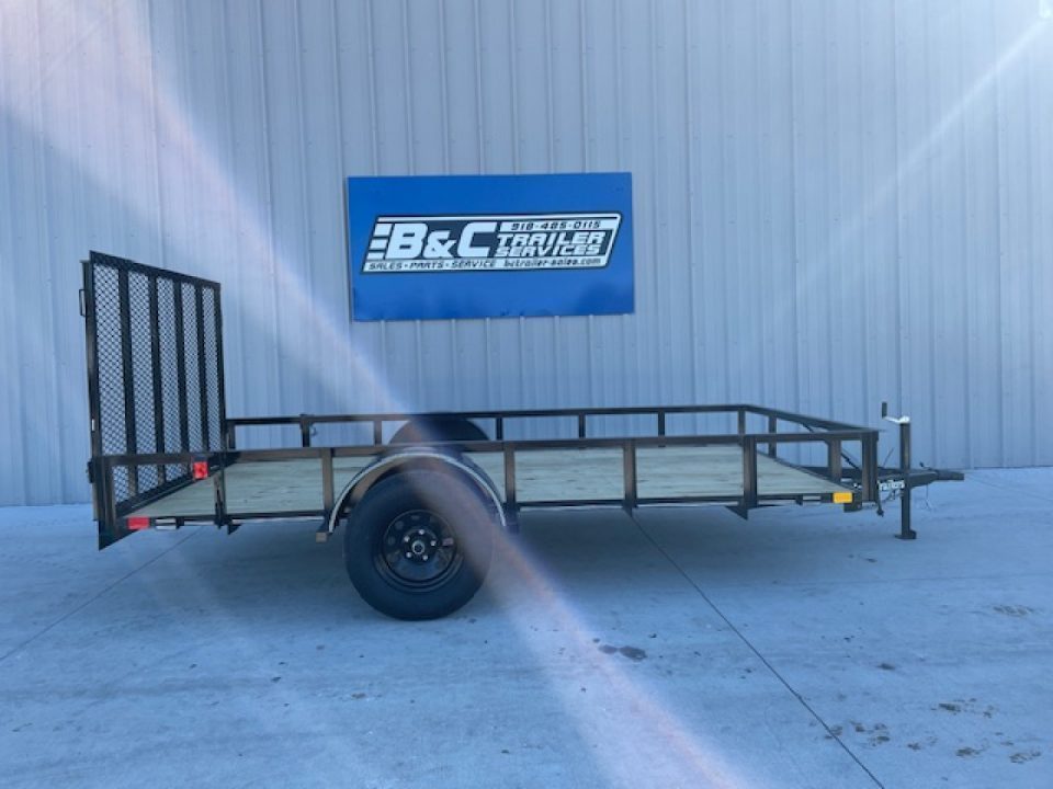 New 2026 DAVIDSON 72X12 SINGLE AXLE ANGLE TOP UTILITY W/ 4' GATE