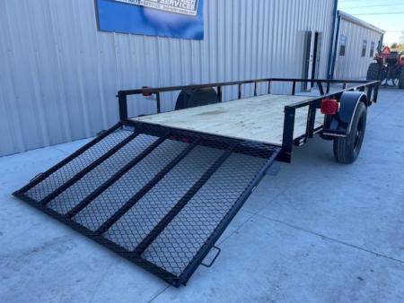 New 2026 DAVIDSON 72X12 SINGLE AXLE ANGLE TOP UTILITY W/ 4' GATE