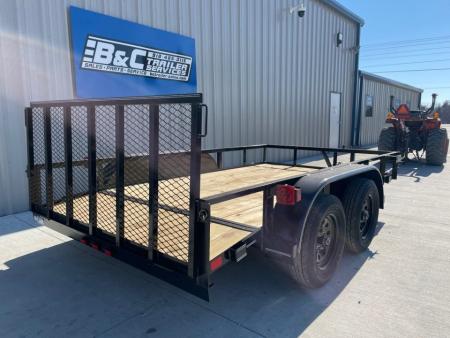 New 2026 DAVIIDSON 77X12 (2) TANDEM 3500lb AXLES, ANGLE TOP DOVETAIL 36"GATE UTILITY TRAILER