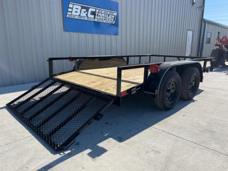 New 2026 DAVIIDSON 77X12 (2) TANDEM 3500lb AXLES, ANGLE TOP DOVETAIL 36"GATE UTILITY TRAILER