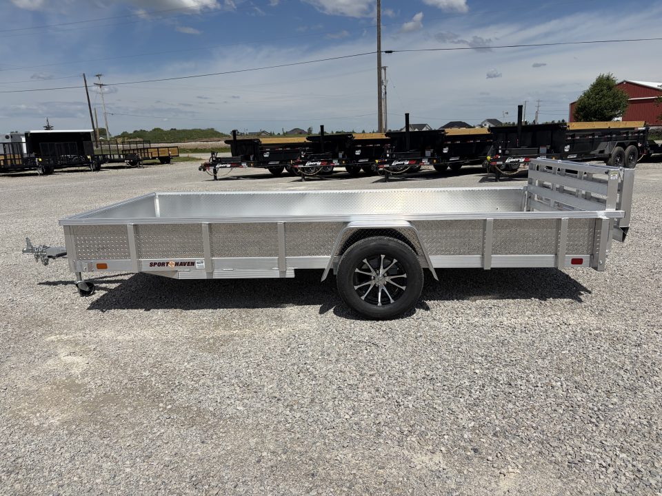 New 2026 Sport Haven AUT 614DS-F (6' X 14') 2.9K Utility Trailer w/ Bi-Fold Gate