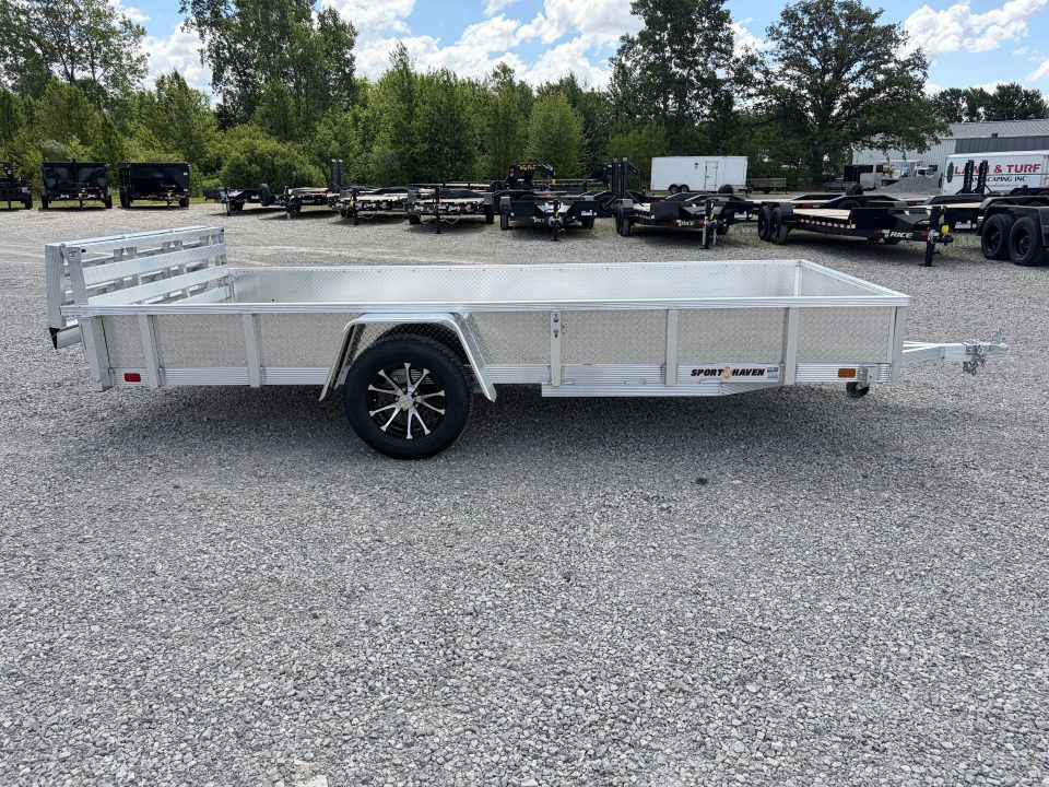 New 2026 Sport Haven AUT 614DS-F (6' X 14') 2.9K Utility Trailer w/ Bi-Fold Gate
