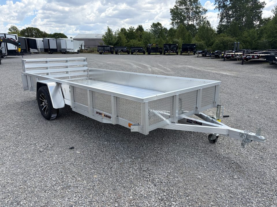 New 2026 Sport Haven AUT 614DS-F (6' X 14') 2.9K Utility Trailer w/ Bi-Fold Gate