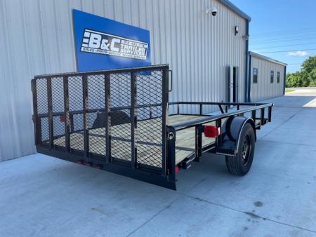 New 2026 DAVIDSON 83X12 PIPE TOP SINGLE AXLE UTILITY W/36" GATE, DOVE TAIL