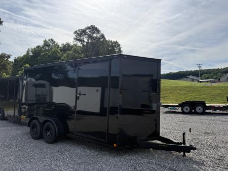 New 2026 Covered Wagon Trailers 7X16 TA POLY B/O 7' INT BAR LOCK Cargo / Enclosed Trailer