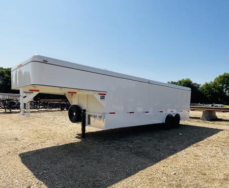 New 2026 W-W Trailer 8’ x 24’ Tandem Axle Gooseneck Cargo Trailer, GVWR 14000#, 2-7000# Axles, Rear Barn Doors Cargo / Enclosed Trailer