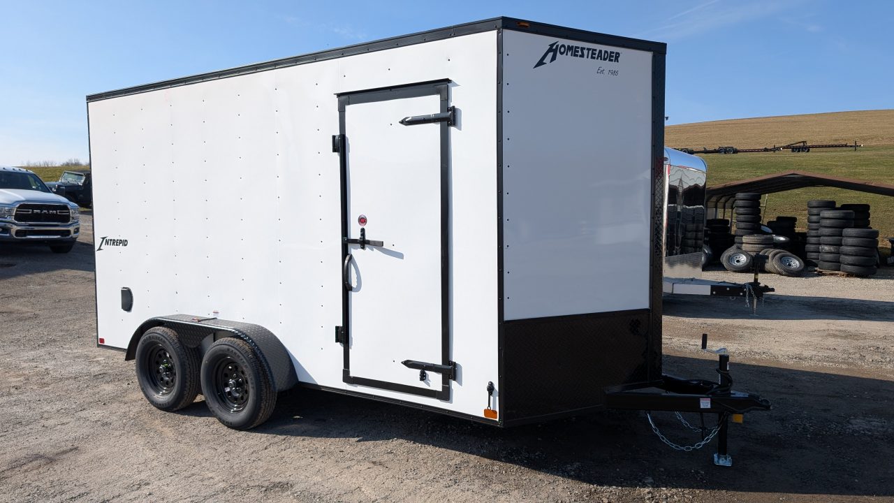 New 2027 Homesteader 7x14 Intrepid V-Nose Cargo Trailer w/ Ramp Door (84" Inside!)