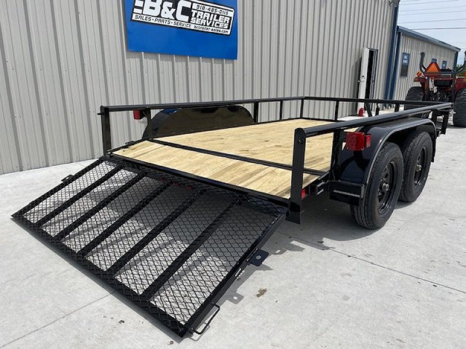 New 2026 DAVIDSON 83X12 (2)TANDEM AXLE PIPE TOP UTILITY W/36" GATE, DOVETAIL
