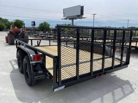 New 2026 DAVIDSON 83X12 (2)TANDEM AXLE PIPE TOP UTILITY W/36" GATE, DOVETAIL
