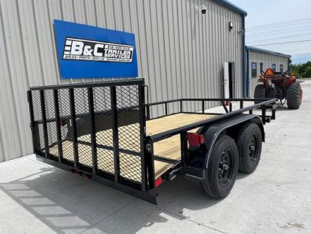 New 2026 DAVIDSON 83X12 (2)TANDEM AXLE PIPE TOP UTILITY W/36" GATE, DOVETAIL