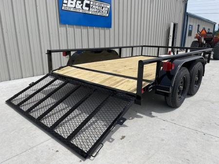 New 2026 DAVIDSON 83X12 (2)TANDEM AXLE PIPE TOP UTILITY W/36" GATE, DOVETAIL