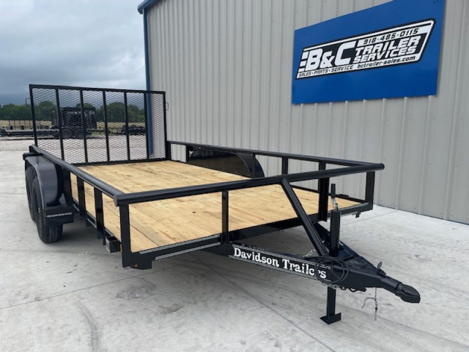 New 2026 DAVIDSON 83X14 (2)TANDEM AXLES, PIPE TOP 4' GATE UTILITY