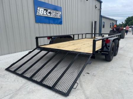 New 2026 DAVIDSON 83X14 (2)TANDEM AXLES, PIPE TOP 4' GATE UTILITY