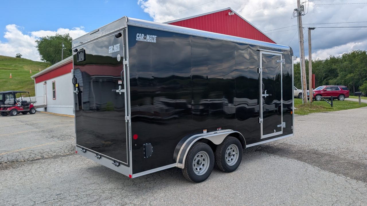 New 2026 Car Mate 7.5 x 16 HD Custom Cargo Trailer w/ Ramp Door ( 84" INSIDE!!)