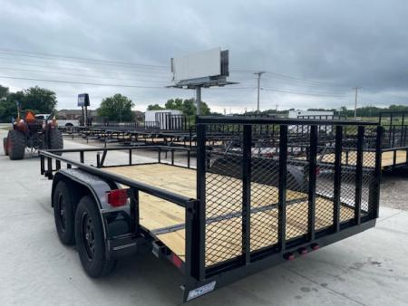 New 2026 DAVIDSON 83X14 (2)TANDEM AXLE PIPE TOP UTILITY W/36" GATE, DOVETAIL