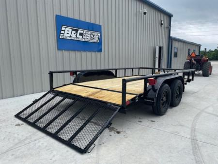 New 2026 DAVIDSON 83X14 (2)TANDEM AXLE PIPE TOP UTILITY W/36" GATE, DOVETAIL