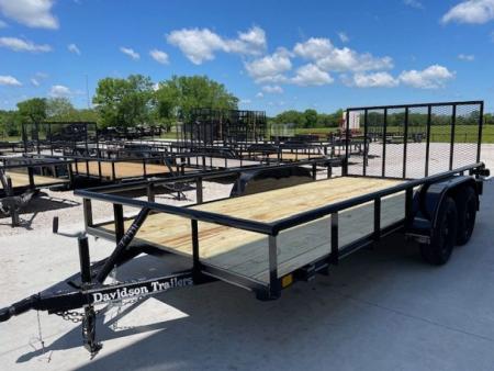 New 2026 DAVIDSON 83X16 TANDEM AXLE PIPE TOP UTILITY W/4' GATE