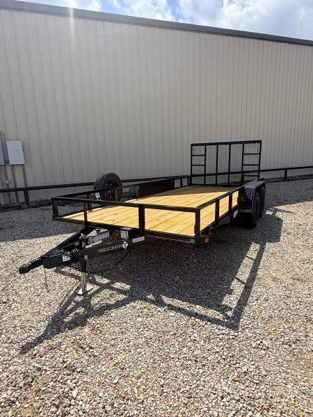 New 2026 Diamond T 83” x 16’ Standard Utility Trailer, 83” Wide x 4’ Tall Fold Down Rear Ramp Gate Utility Trailer