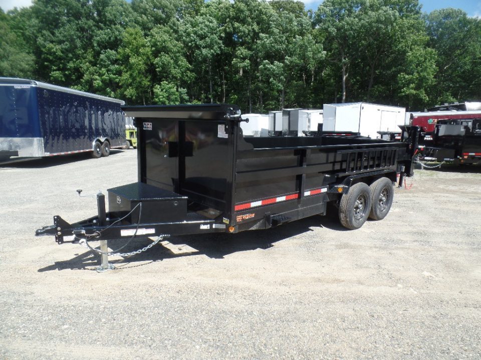 New 2027 Quality Steel and Aluminum 7x16 with 2 ft. high sides Dump Trailer