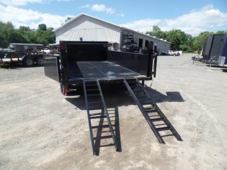 New 2027 Quality Steel and Aluminum 7x16 with 2 ft. high sides Dump Trailer