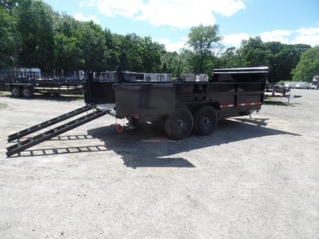 New 2027 Quality Steel and Aluminum 7x16 with 2 ft. high sides Dump Trailer