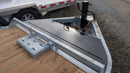 New 2026 BWise 20' (17+3) HD Lo Pro GALVANIZED Equipment Hauler w/ Full Width Self Leveling Ramps & Self Cleaning Dove Tail