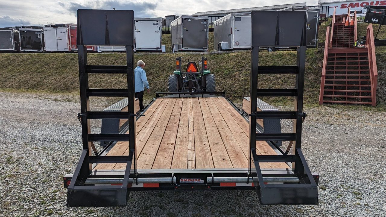 New 2027 BWise 18' HD Lo Pro Equipment Hauler w/ 5' Ladder Ramps