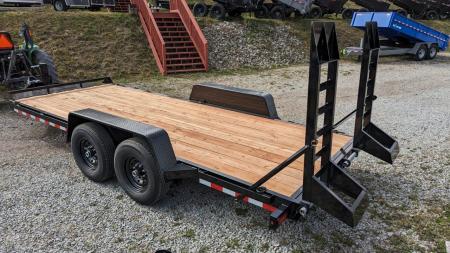 New 2027 BWise 18' HD Lo Pro Equipment Hauler w/ 5' Ladder Ramps