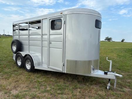 New 2026 Calico Trailers Tandem 7K 3-Horse Stock / Stock Combo Trailer