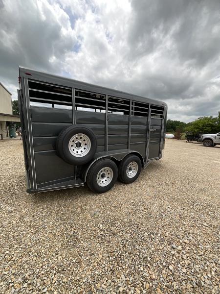 New 2026 Calico Trailers 6 ft x 16 ft Bumper Pull Stock Trailer Stock / Stock Combo Trailer