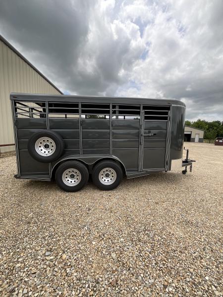 New 2026 Calico Trailers 6 ft x 16 ft Bumper Pull Stock Trailer Stock / Stock Combo Trailer