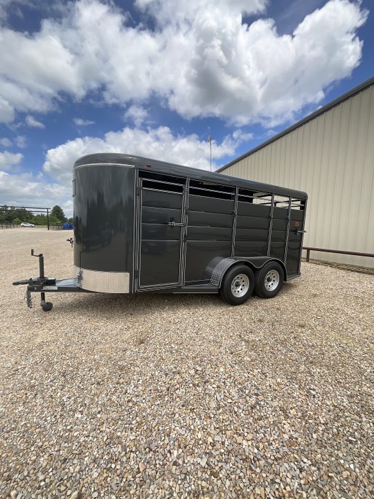 New 2026 Calico Trailers 6 ft X 16 in Bumper Pull 3 Horse Slant Stock / Stock Combo Trailer