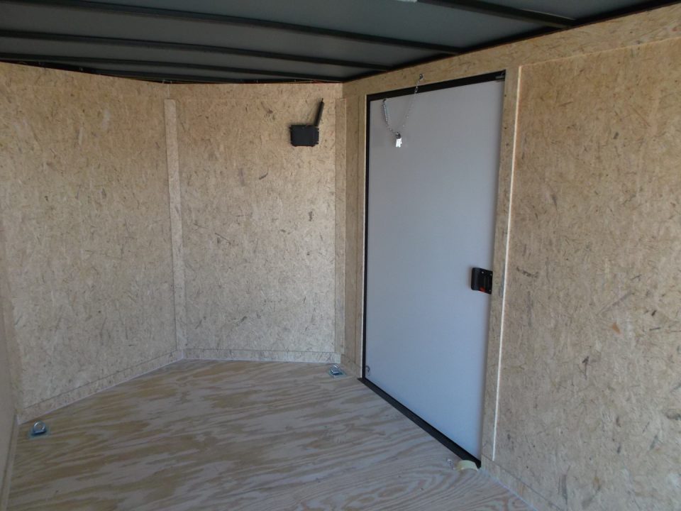 New 2026 Covered Wagon Trailers 7x16 Cargo Trailer / Enclosed Trailer / 6'6" Interior / Extra Wide Ramp / 48" RV Door / .030 White Semi-Screwless Exterior / Black Out Package