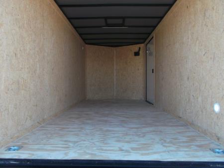 New 2026 Covered Wagon Trailers 7x16 Cargo Trailer / Enclosed Trailer / 6'6" Interior / Extra Wide Ramp / 48" RV Door / .030 White Semi-Screwless Exterior / Black Out Package