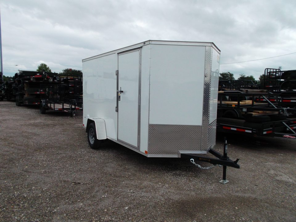 New 2026 Covered Wagon Trailers 6x12 Cargo / Enclosed Trailer / Extra Wide Ramp / 6'6" Interior / .080 White Poly Core Skin / (4) D-Rings