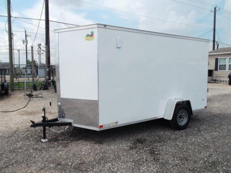 New 2026 Covered Wagon Trailers 6x12 Cargo / Enclosed Trailer / Extra Wide Ramp / 6'6" Interior / .080 White Poly Core Skin / (4) D-Rings