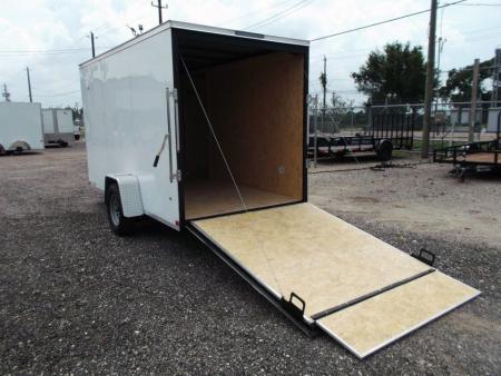 New 2026 Covered Wagon Trailers 6x12 Cargo / Enclosed Trailer / Extra Wide Ramp / 6'6" Interior / .080 White Poly Core Skin / (4) D-Rings