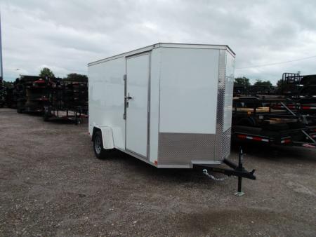 New 2026 Covered Wagon Trailers 6x12 Cargo / Enclosed Trailer / Extra Wide Ramp / 6'6" Interior / .080 White Poly Core Skin / (4) D-Rings